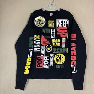 Bruno Mars Sweatshirt Mens XL Black 24K World Tour Graphic Print Pullover
